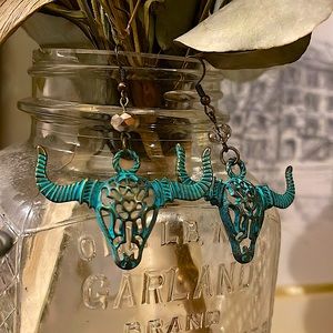 Turquoise Longhorn earrings
